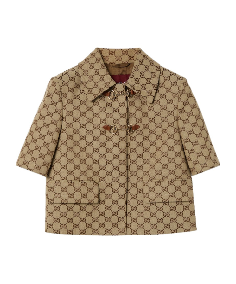 GG canvas jacket with Horsebit