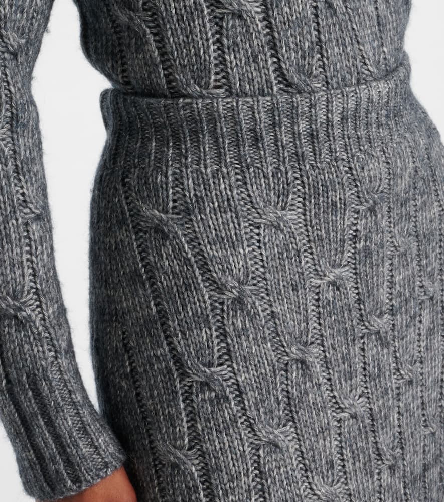 Otello cotton and wool-blend midi skirt