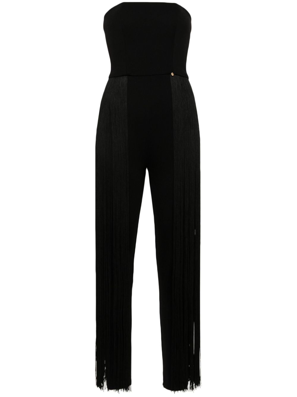 Fringed-waist jumpsuit - Black
