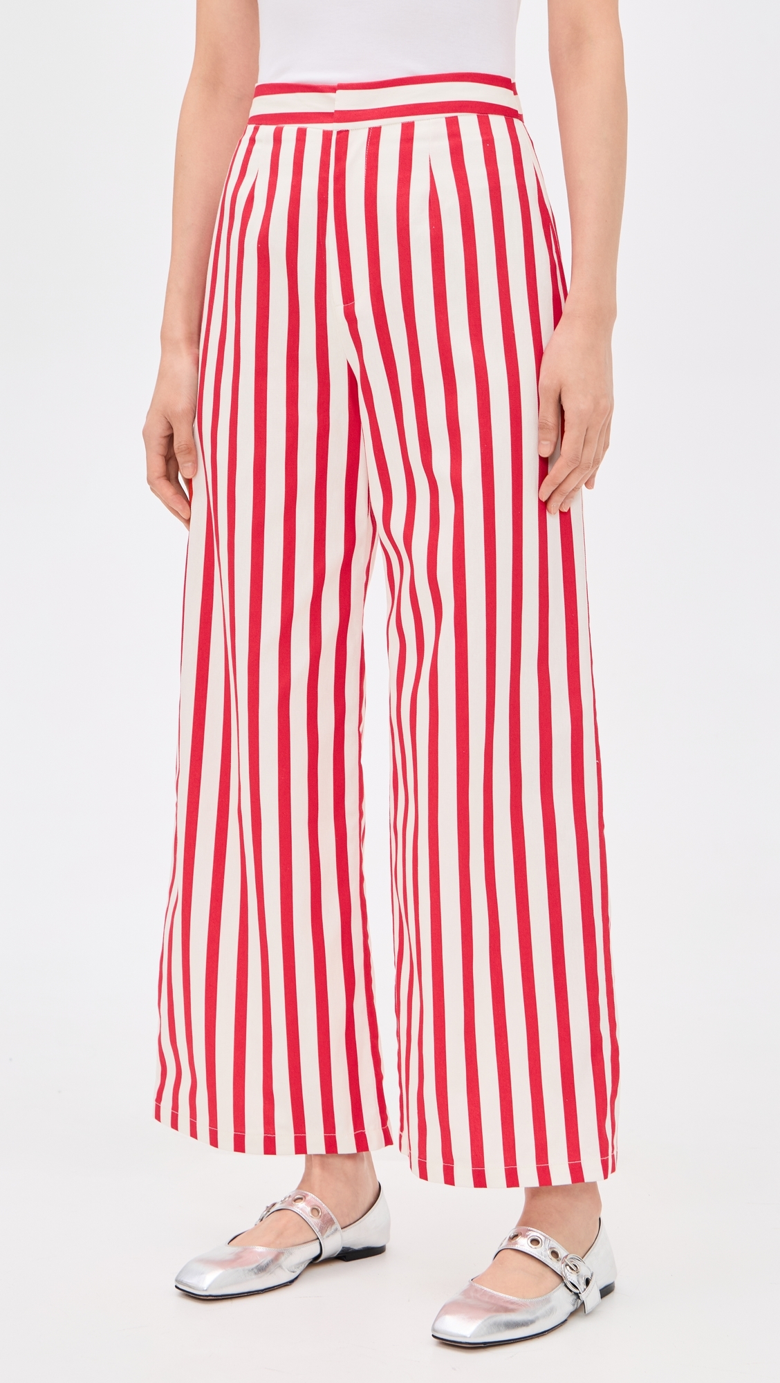 Red Stripe Mara Trousers Red