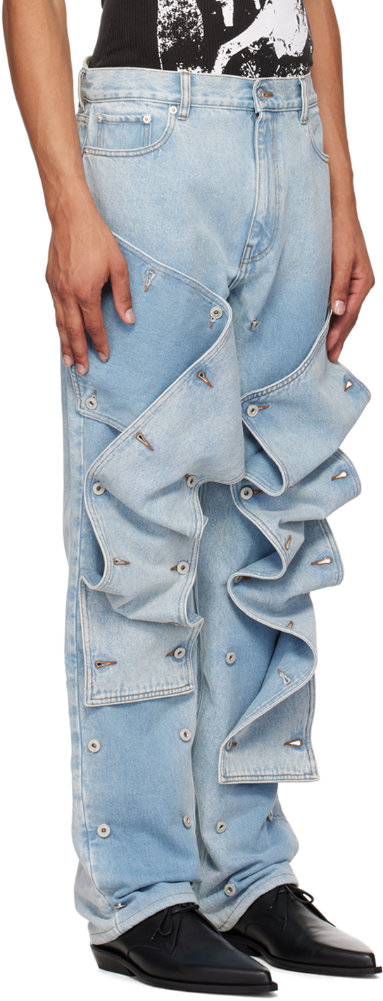 Y/Project Blue Snap Off Jeans