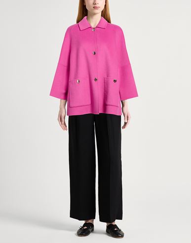 Elena Mirò Woman Jacket Mauve Size XXL Wool, Polyester