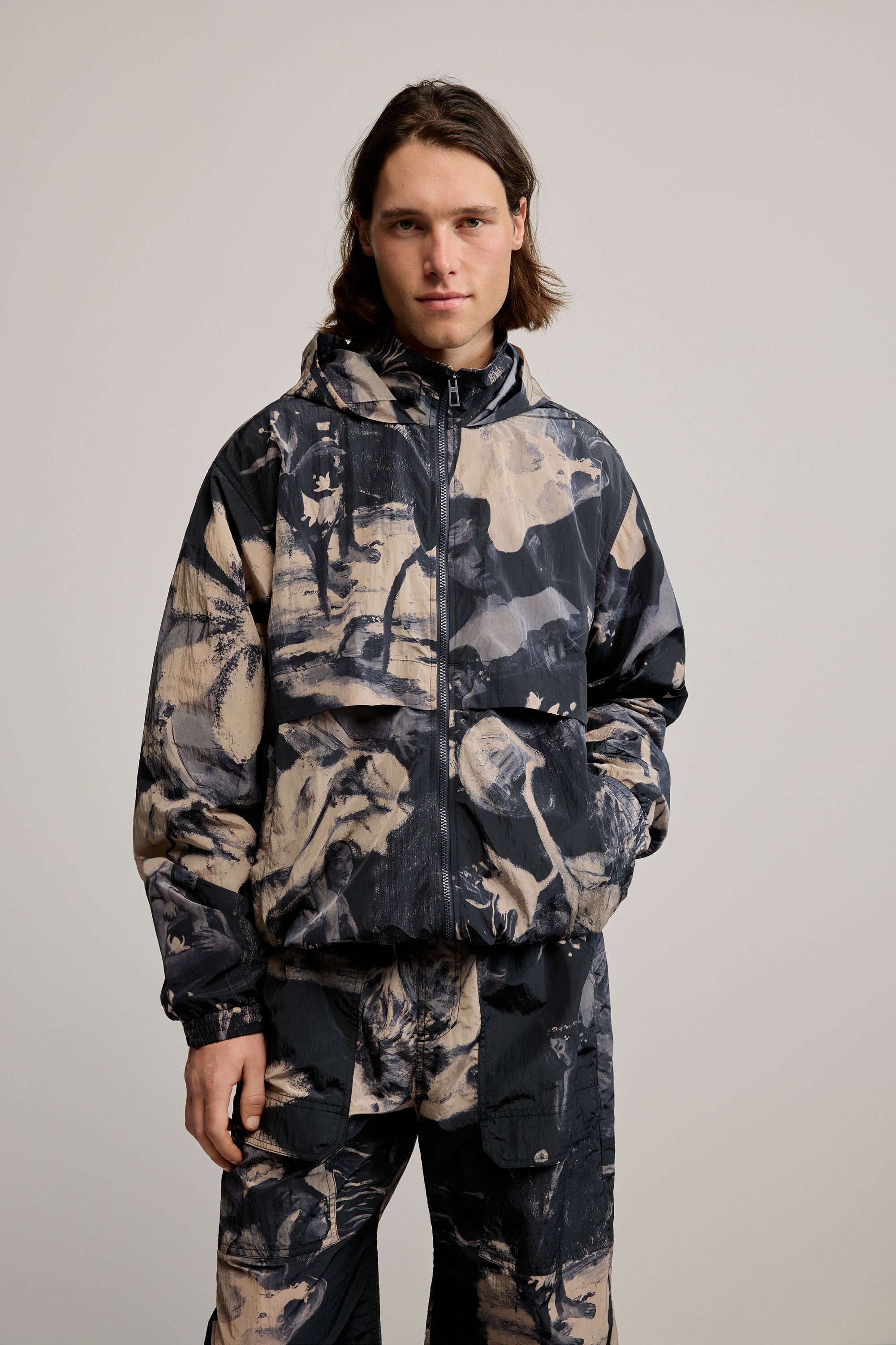 Printed gaugin jacket