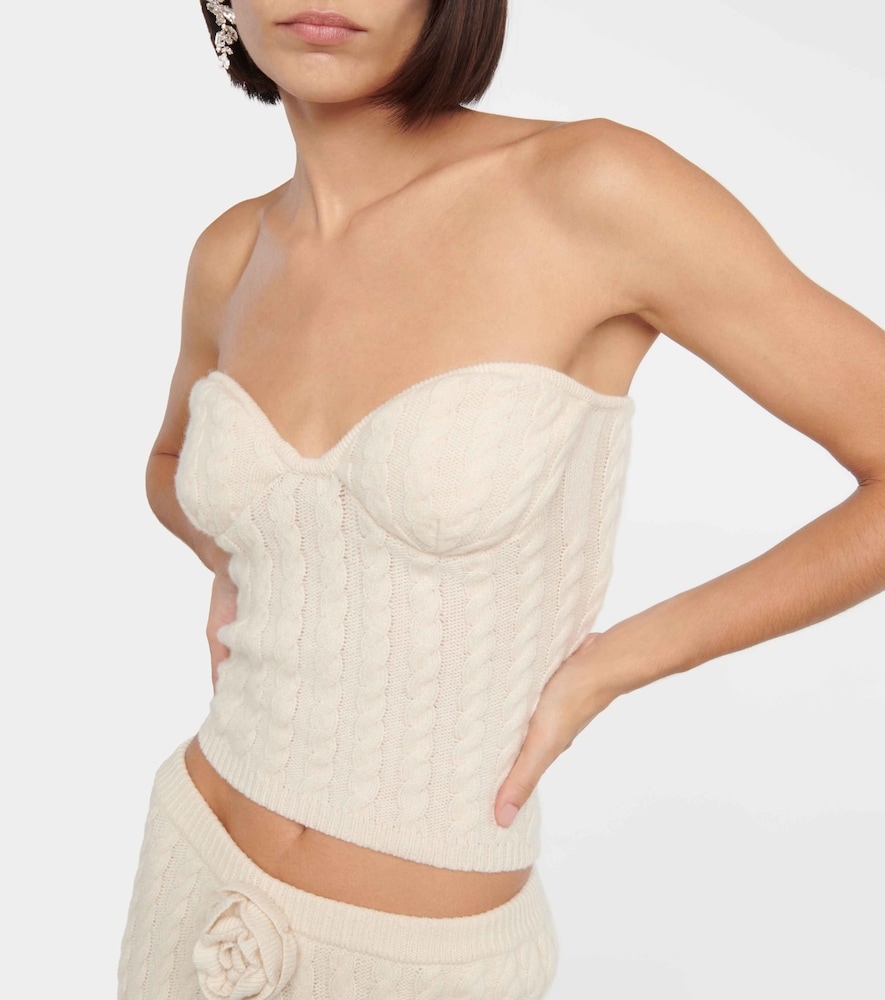 Cable-knit tube top
