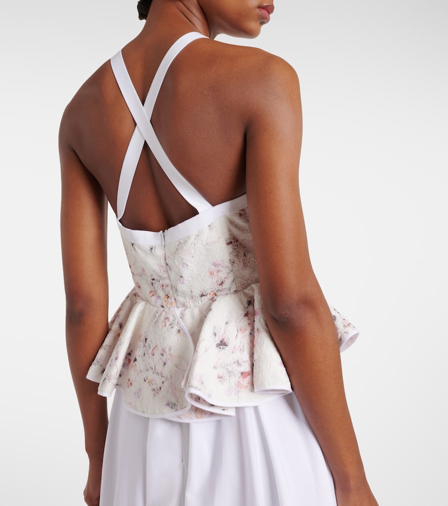 Giambattista Valli Ruffled floral lace gown