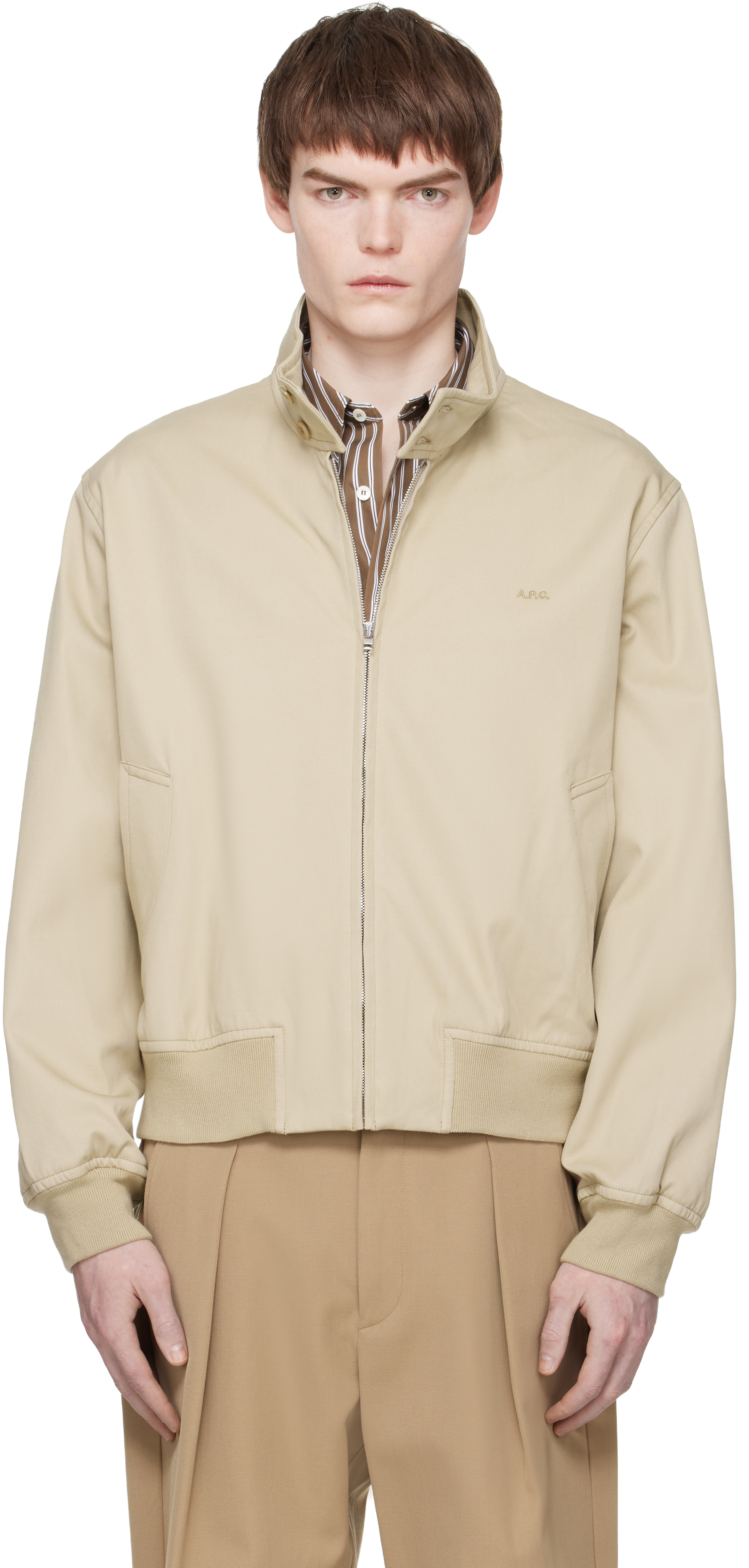 Beige Zipped Jacket