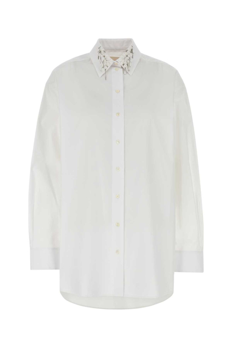 White Poplin Oversize Shirt