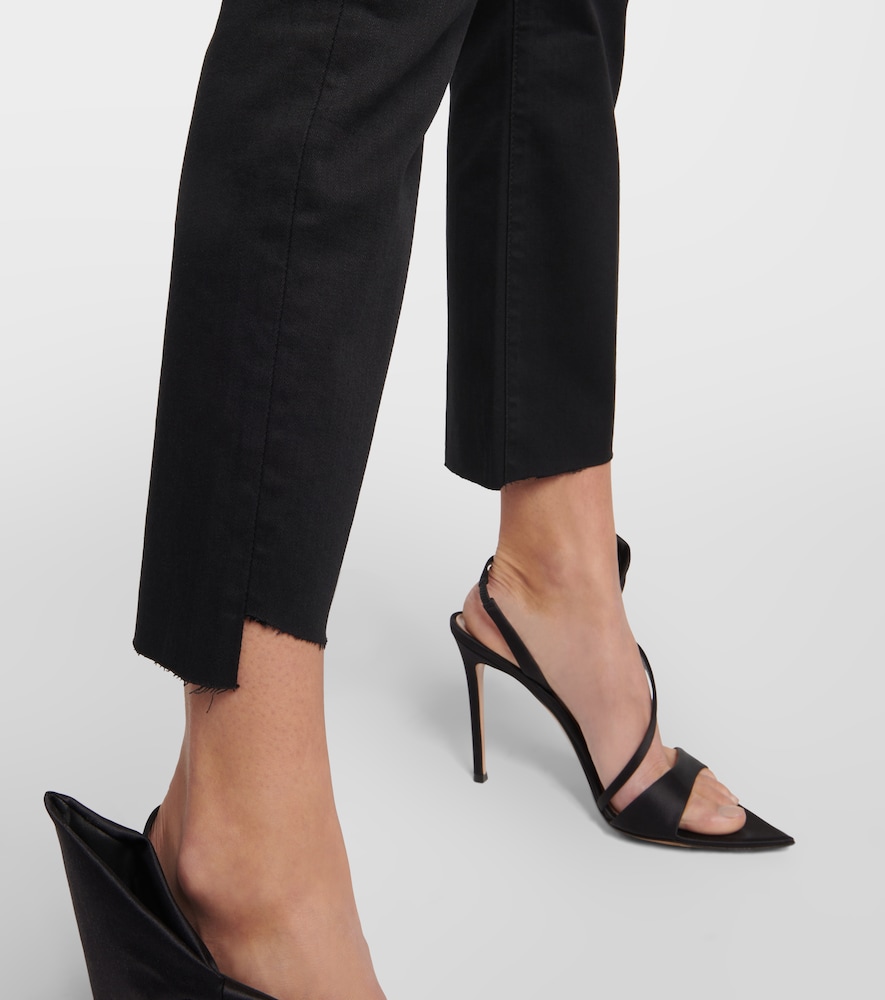 High-rise cropped flared jeans