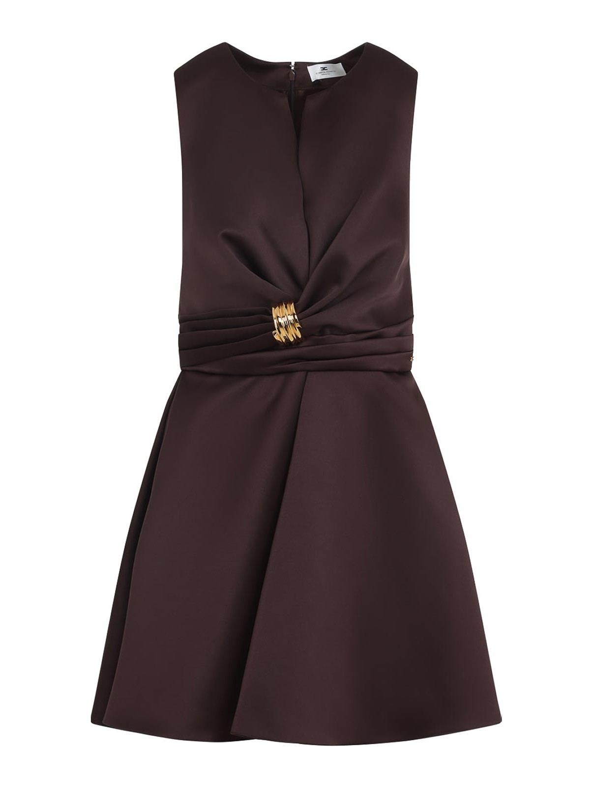 Elisabetta Franchi - duchesse short dress sleeveless pleated skirt
