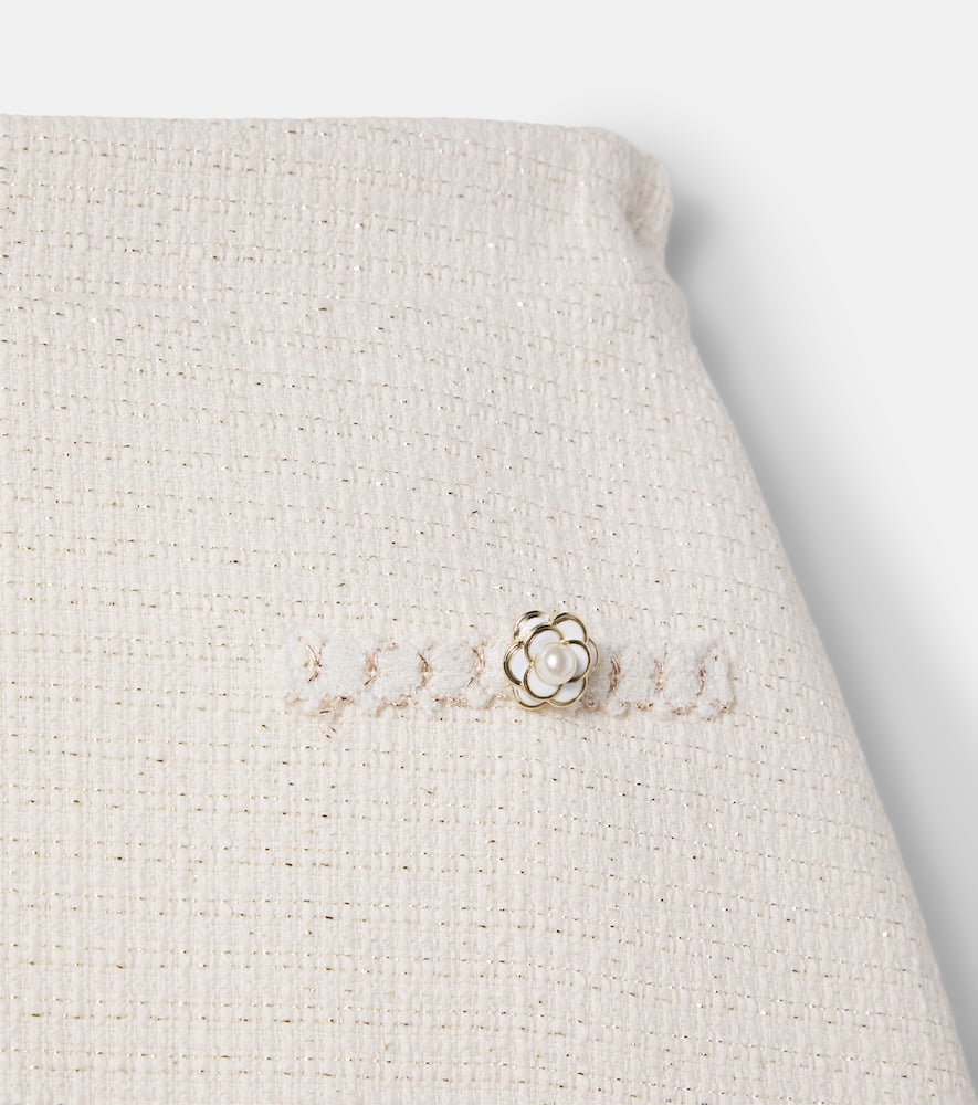 Cotton-blend tweed skirt