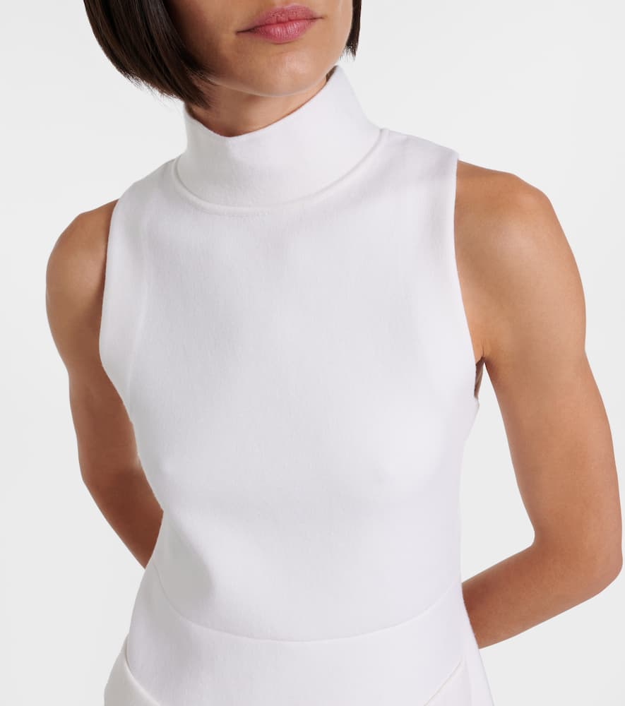 Sharp Ambition wool-blend minidress