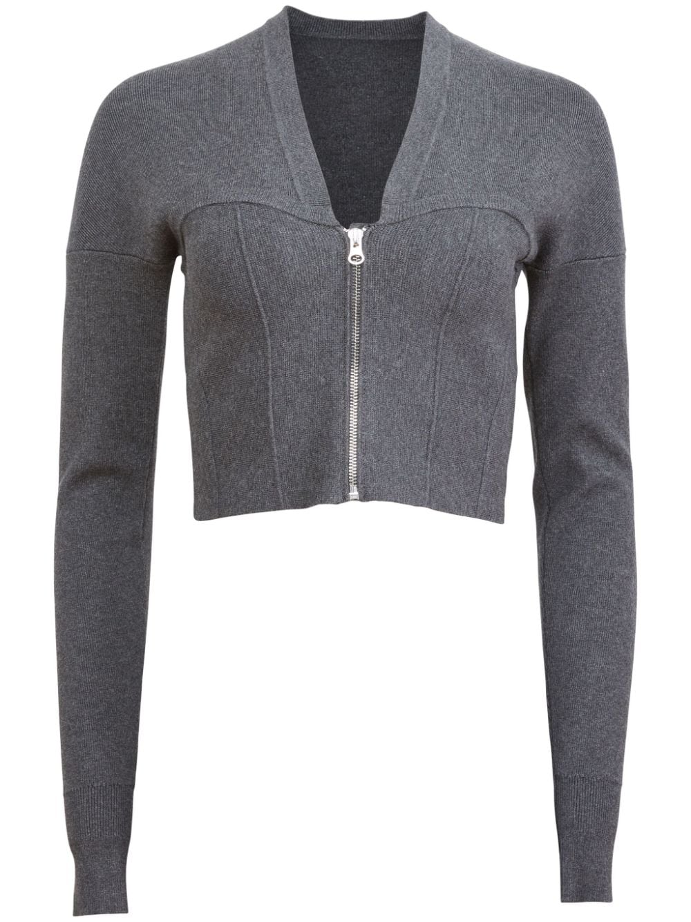 Zip-up bustier cardigan - Grey