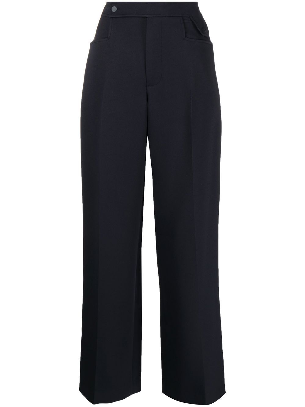 Pocket-point wide-leg trousers - Blue