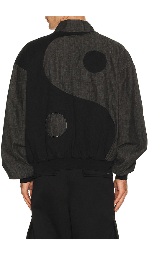UPRISERS UPRS Yin Yang Bomber Jacket in Black. S. Also in L, M, XL/1X