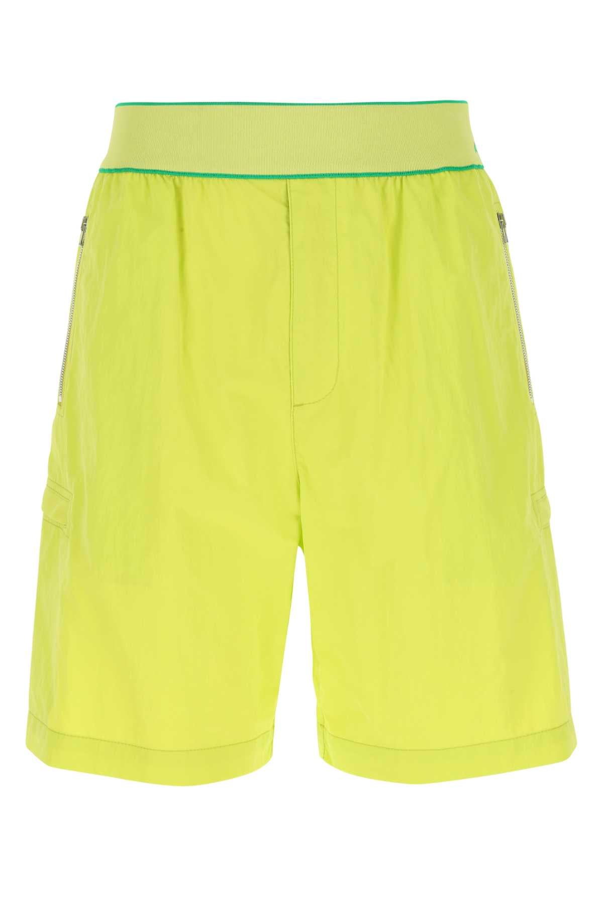 Nylon Cargo Shorts — Yellow
