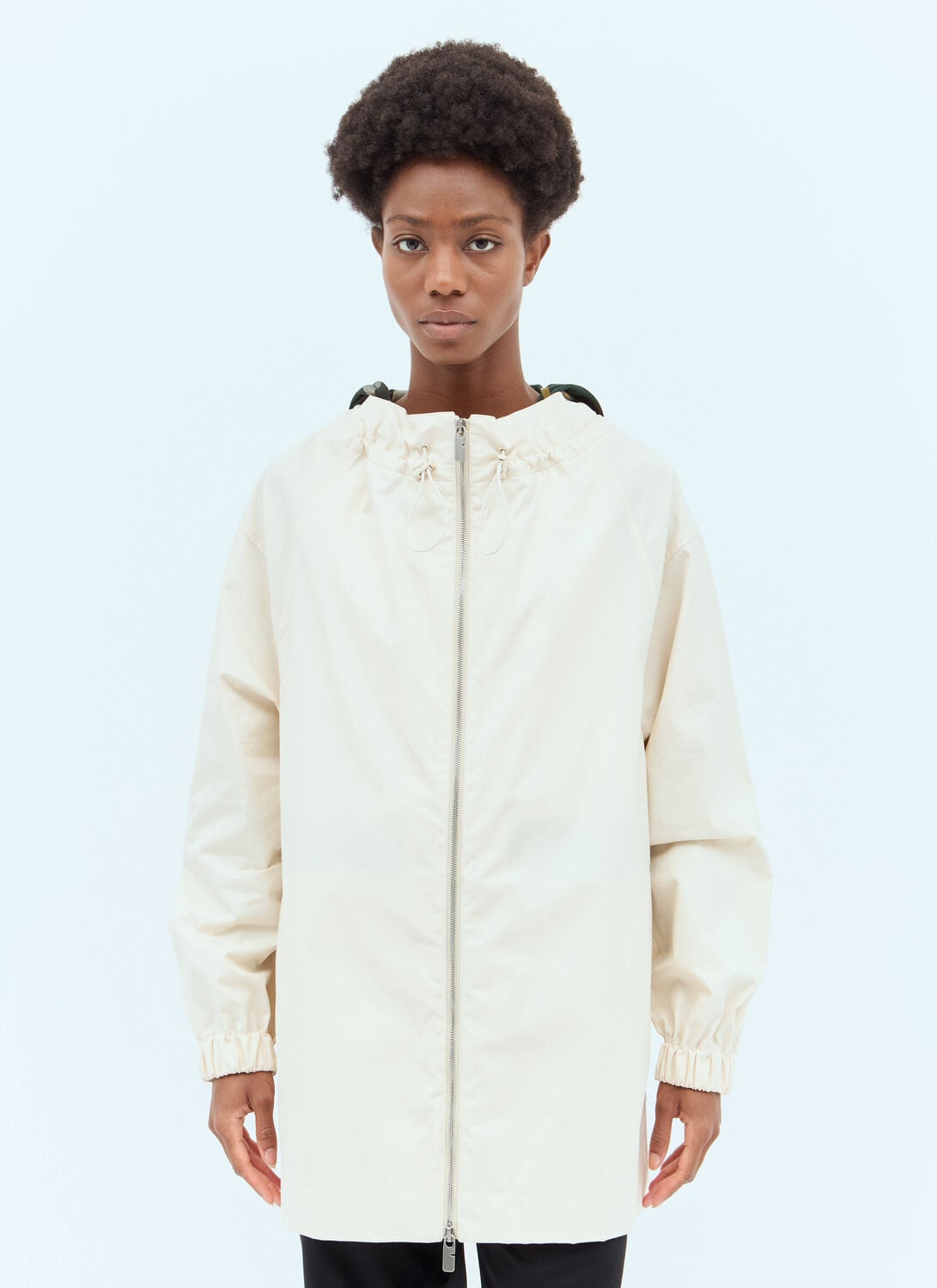 Check Hood Gabardine Parka
