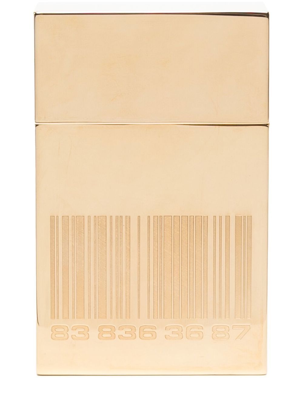 Engraved bar-code cigarette case - Gold