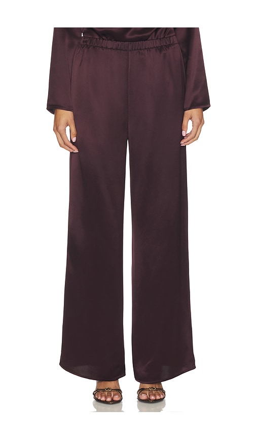 Line & Dot Petrea Pant in Burgundy. L. Also in M