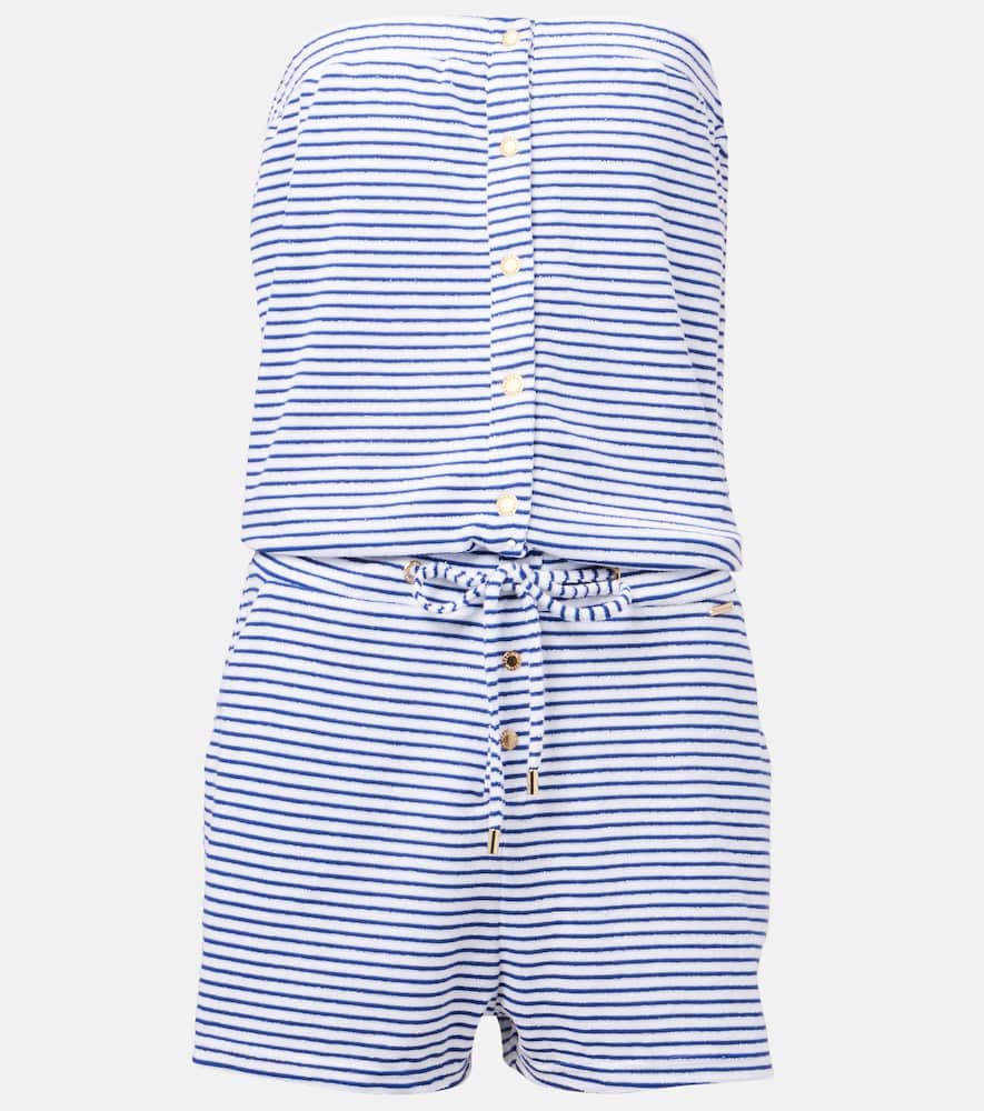 Venus cotton-blend terry romper