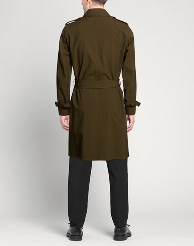 Man Overcoat & Trench Coat Military green Size 34 Polyester