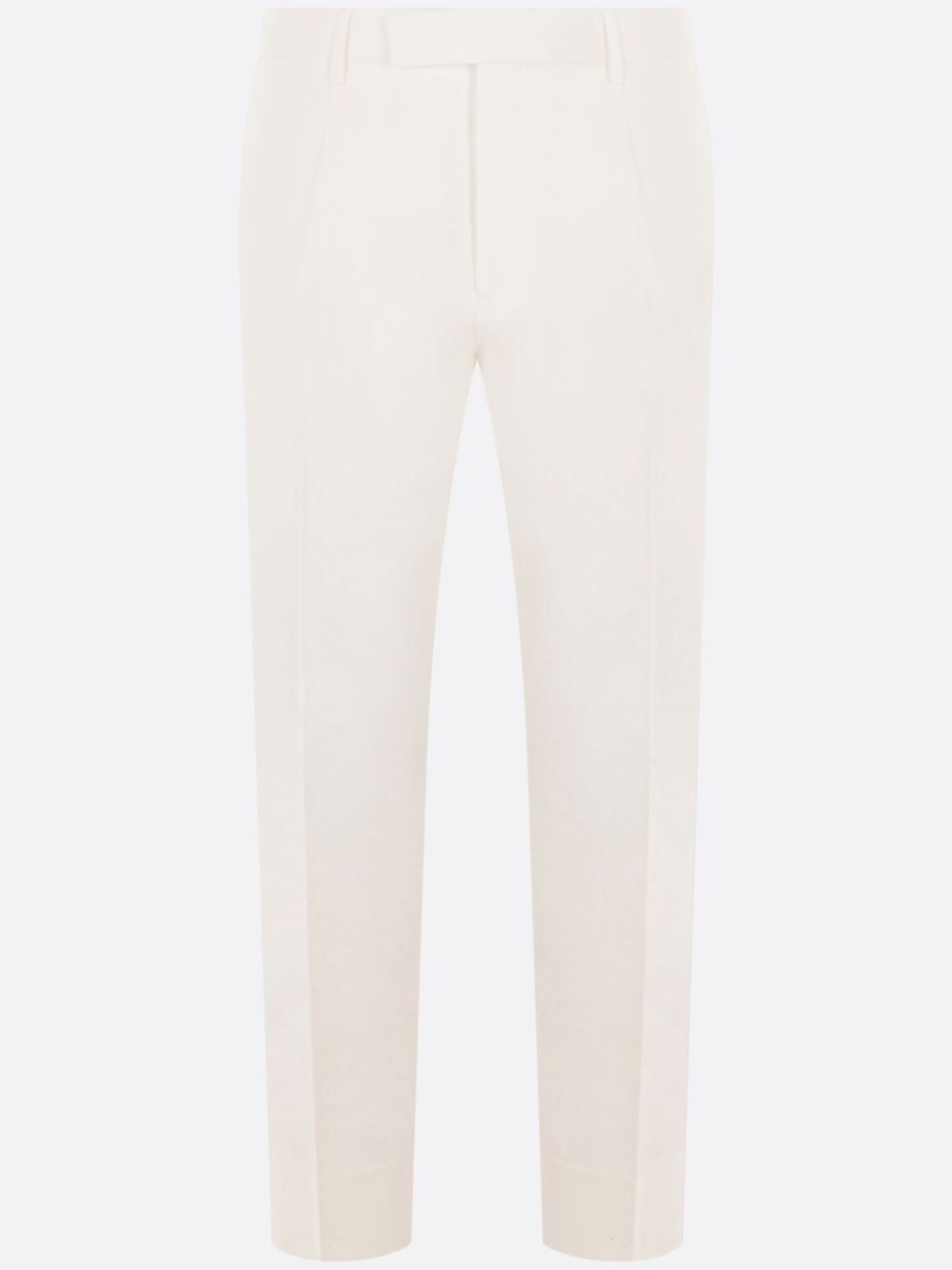 Pleated gabardine trousers - White