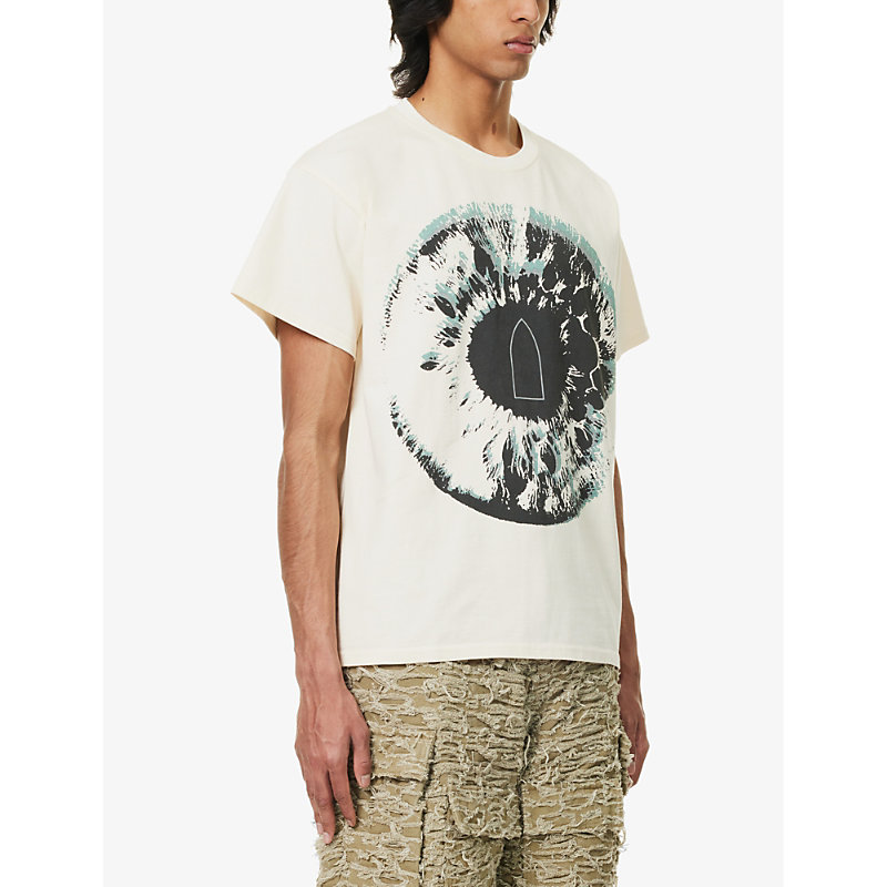 Mens Ivory Eye Graphic-print Cotton-jersey T-shirt