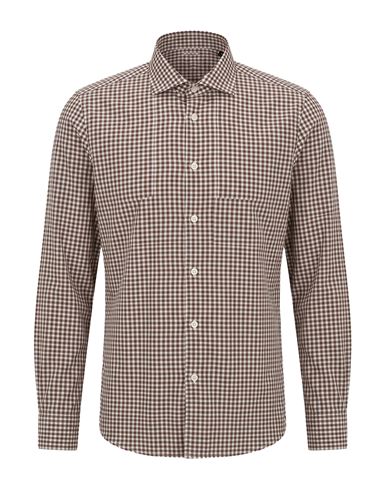 Man Shirt Brown Size 16 ½ Cotton