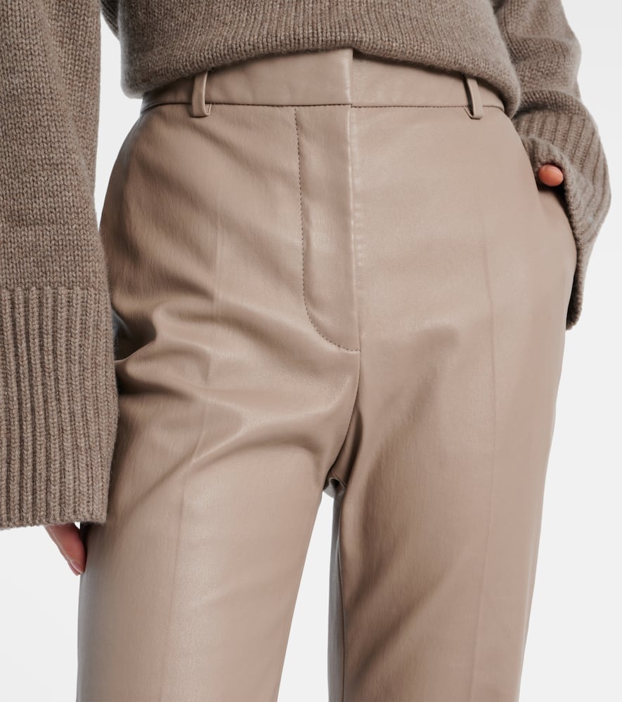 Tafira leather flared pants