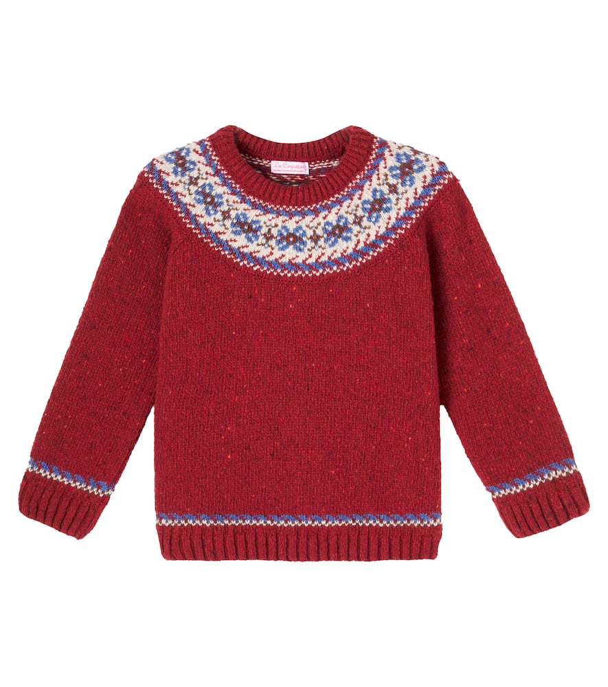 Intarsia wool-blend sweater