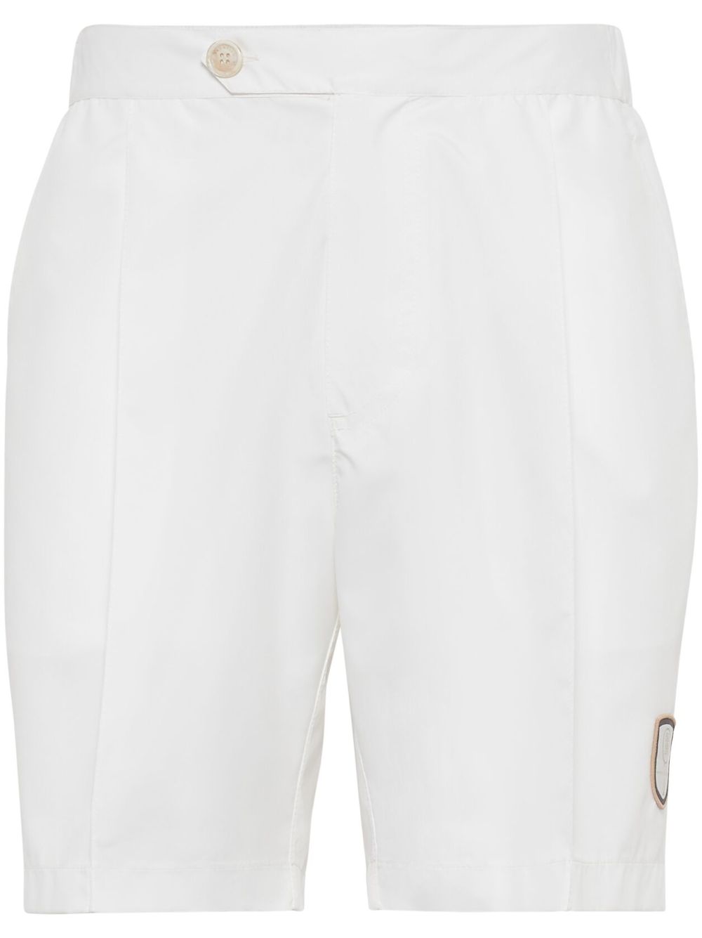 Logo patch bermuda shorts - White