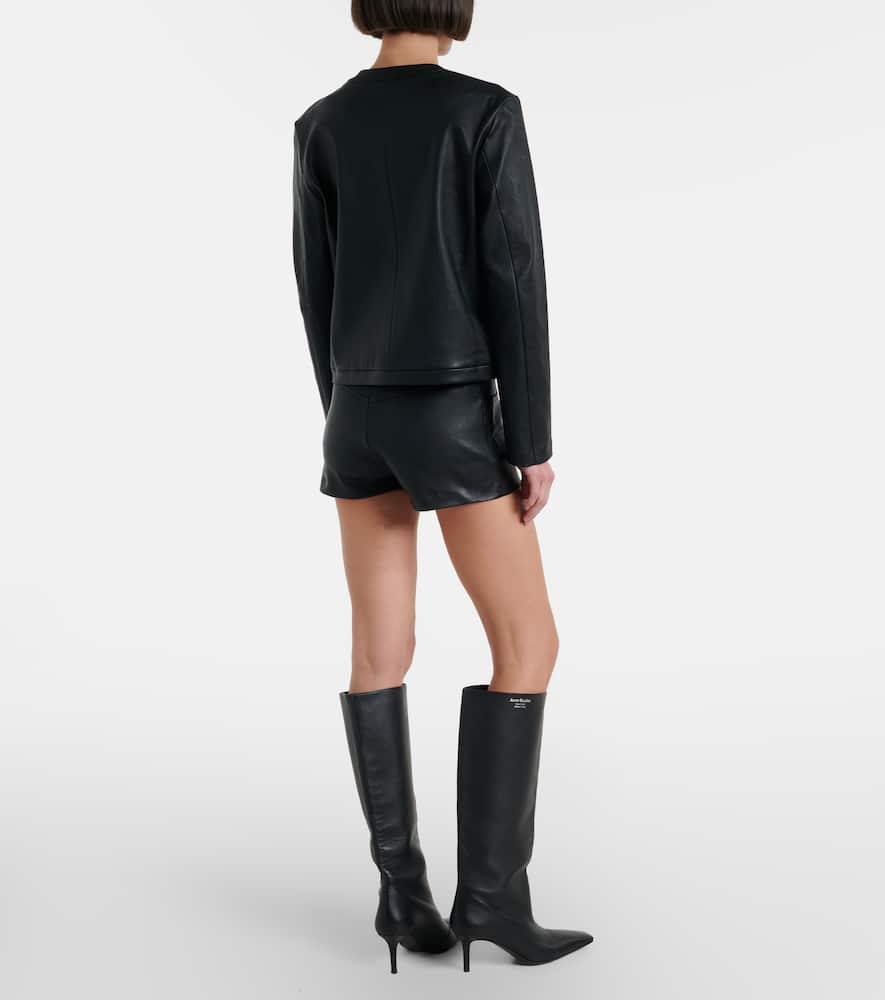 Roxie leather shorts