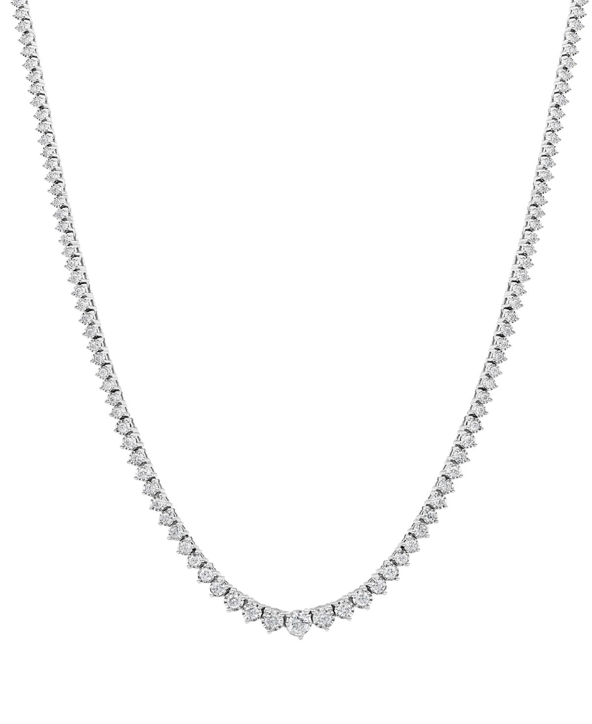 Diamond Tennis Necklace (3 ct. t.w.) in 14k White Gold or 14k Yellow Gold - White Gold
