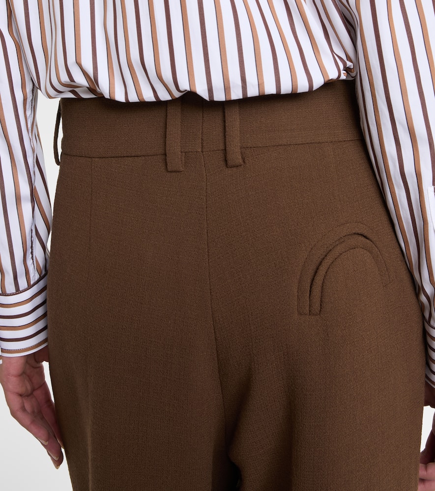 Blazé Milano Fox high-rise virgin wool crêpe wide-leg pants