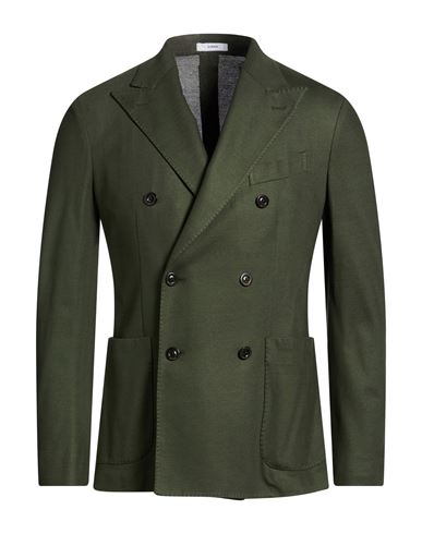 Man Blazer Military green Size 40 Cotton