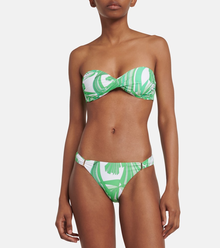 Martinique printed bandeau bikini top