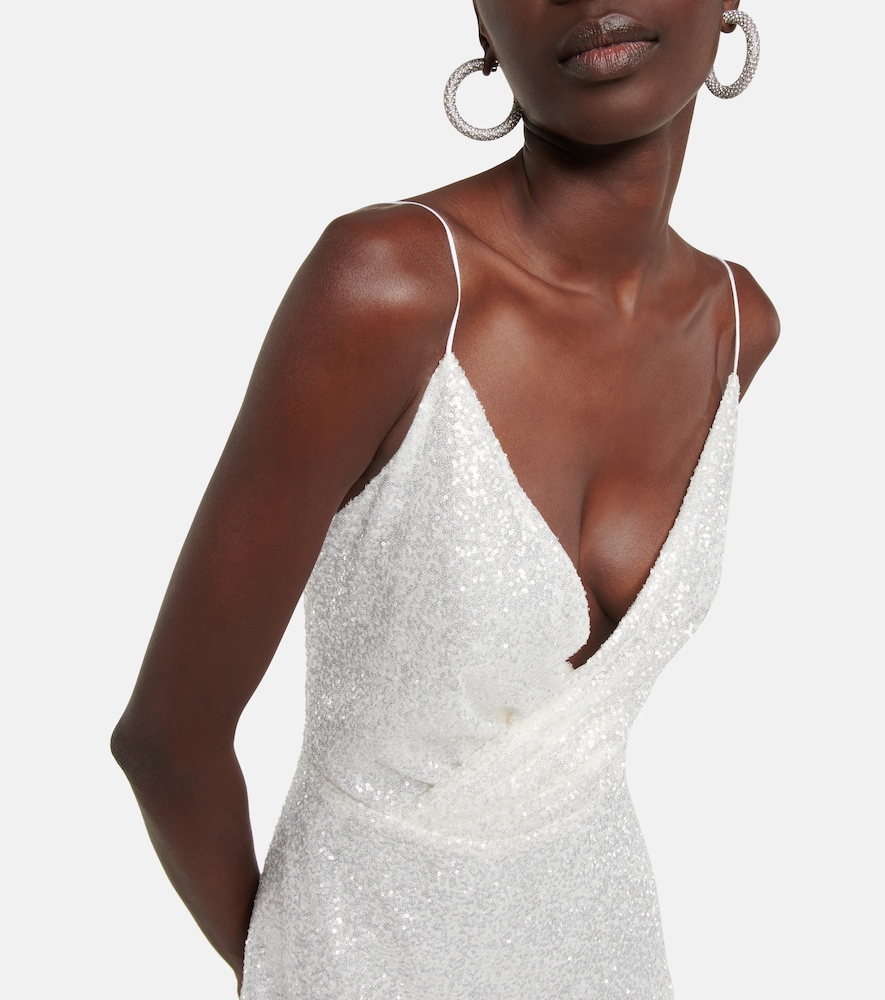 Kristina sequined tulle gown