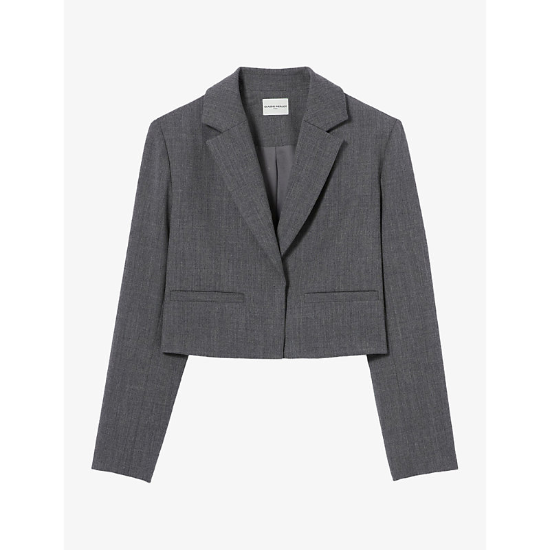 Womens Cropped Wool Jacket