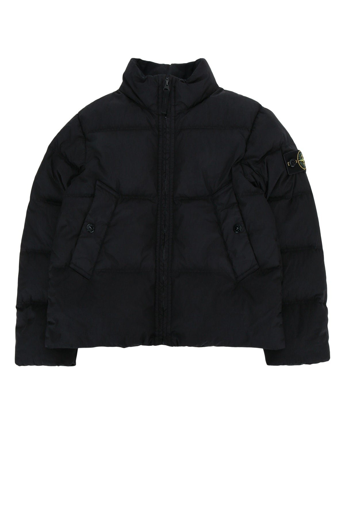 Quilted Down-Filled Down Jacket — Black