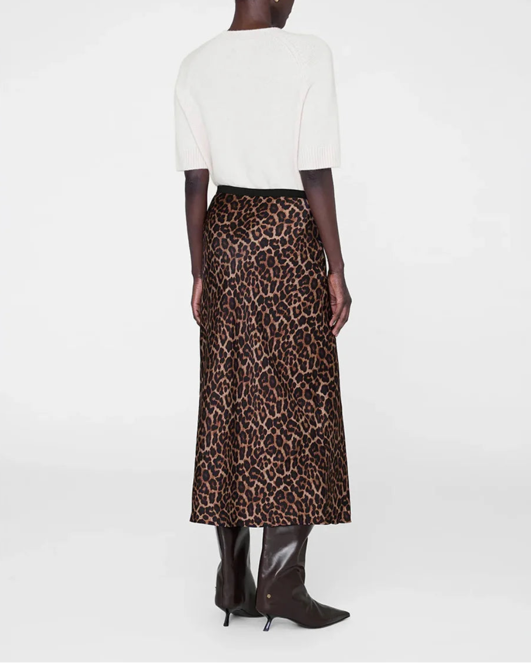 Printed Bar Silk Skirt