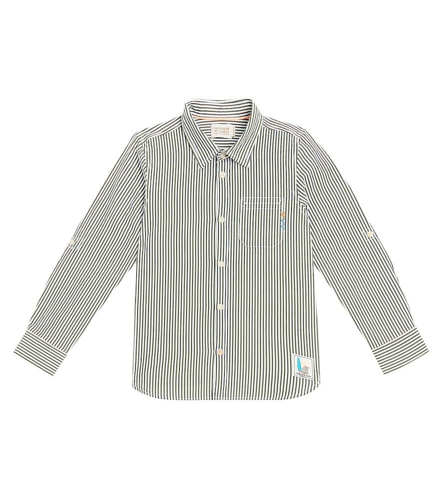 Scotch & Soda Kids Striped seersucker shirt