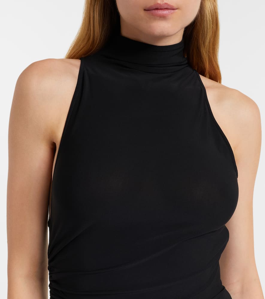 Piazza gathered jersey midi dress