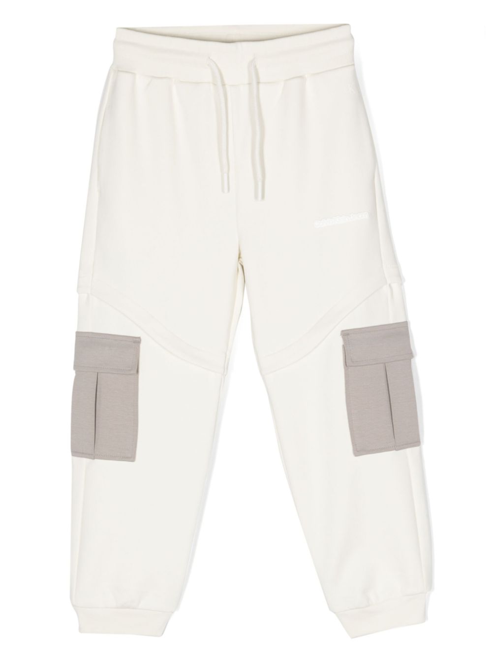 Logo-patch stretch-design track pants - Neutrals