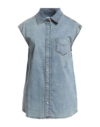 Jacob Cohёn Woman Denim shirt Blue Size 4 Cotton, Elastane