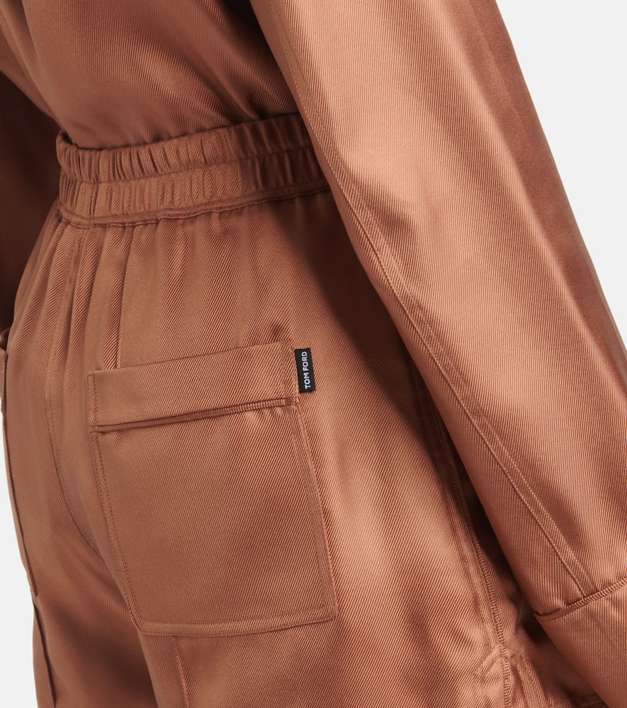Silk twill shorts