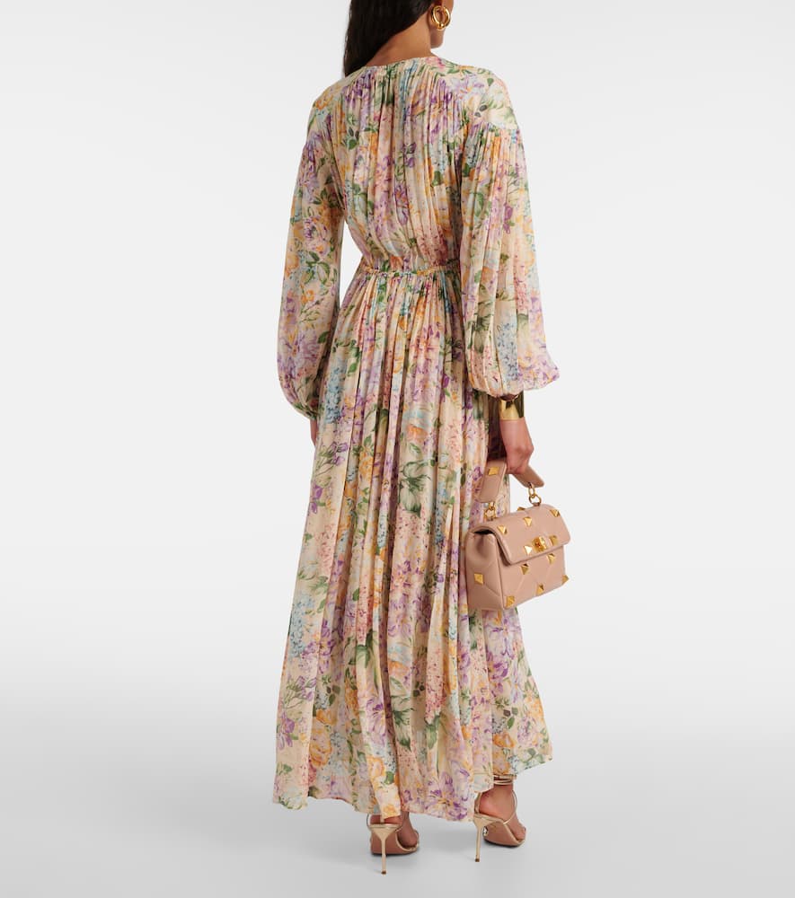 Halliday gathered floral maxi dress