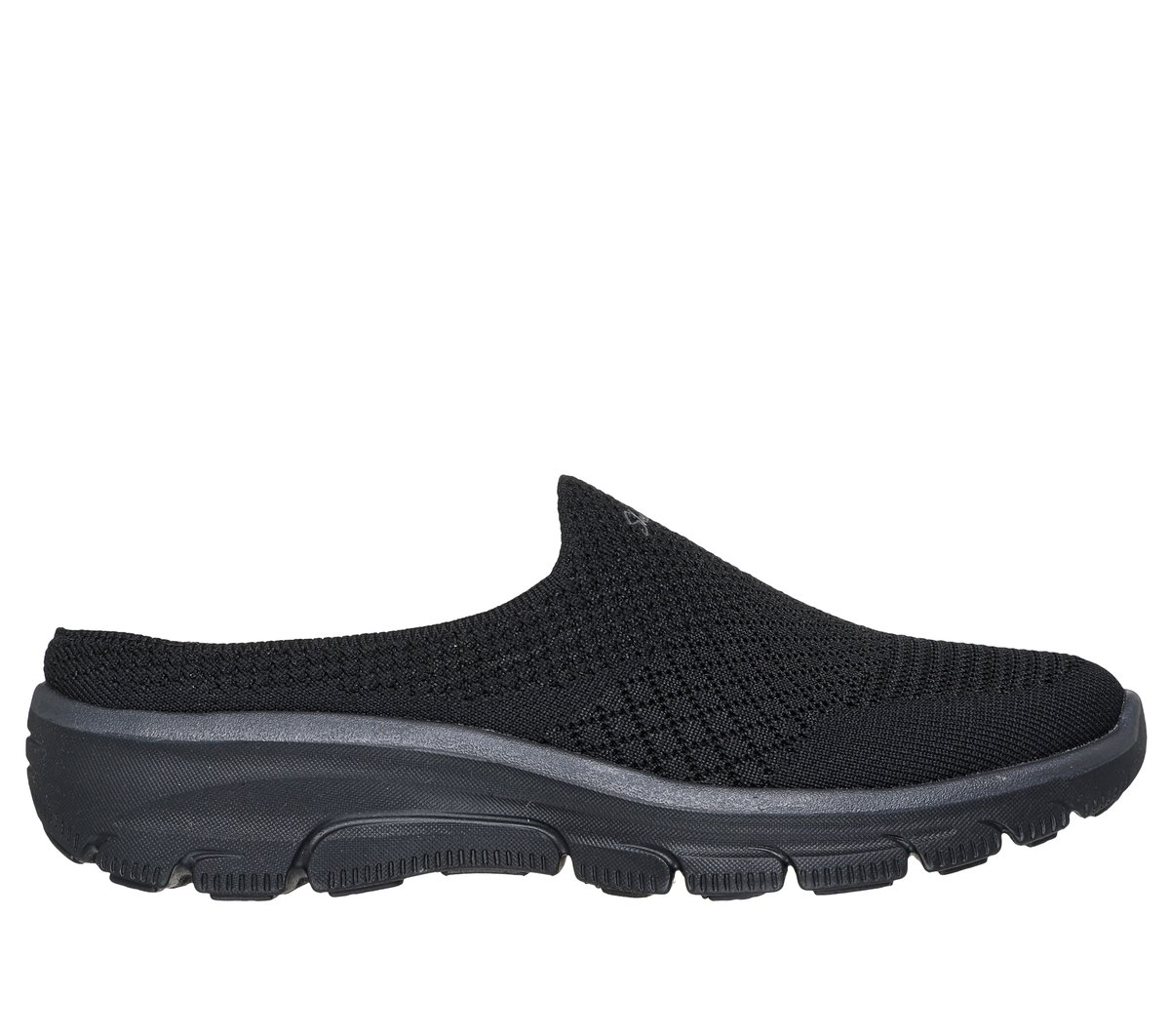Skechers Women's Relaxed Fit: Easy Going - Open Flow Slip-On Shoes in Black, 6, Vegan, Machine Washable