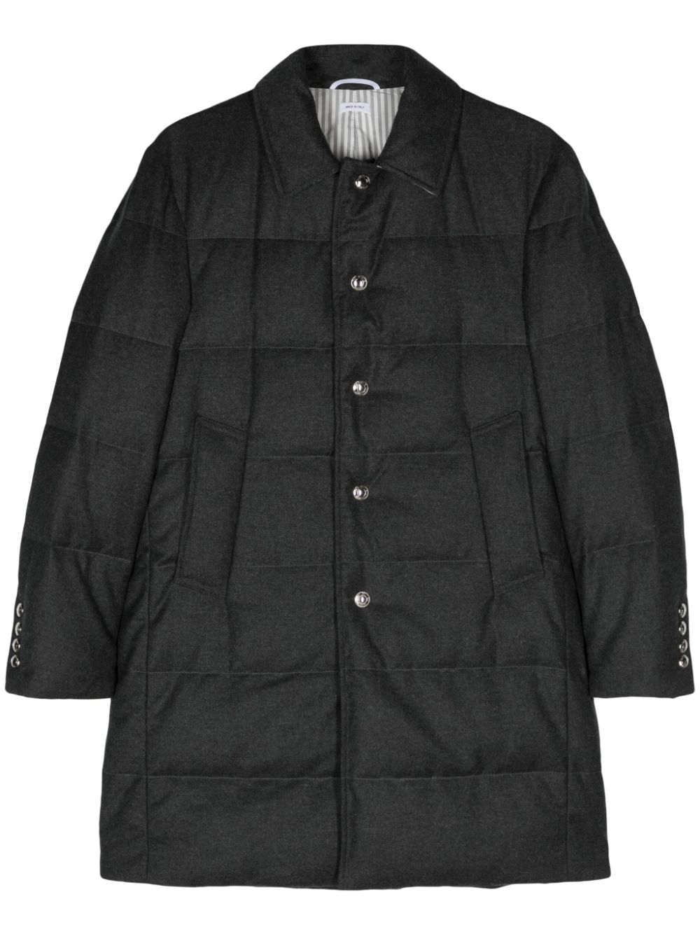 Single-breasted down coat - Grey