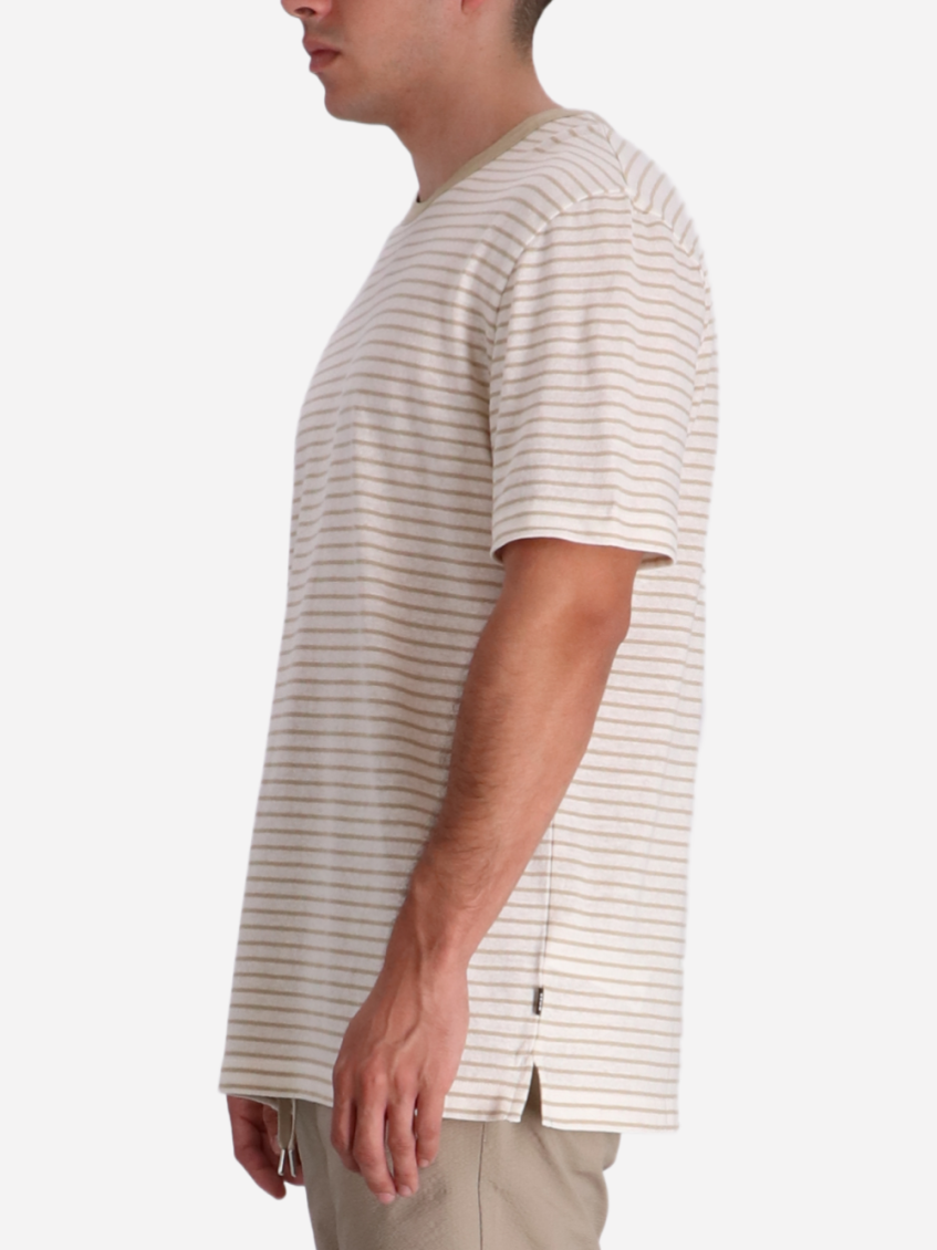 Beige Crew-neck T-shirt