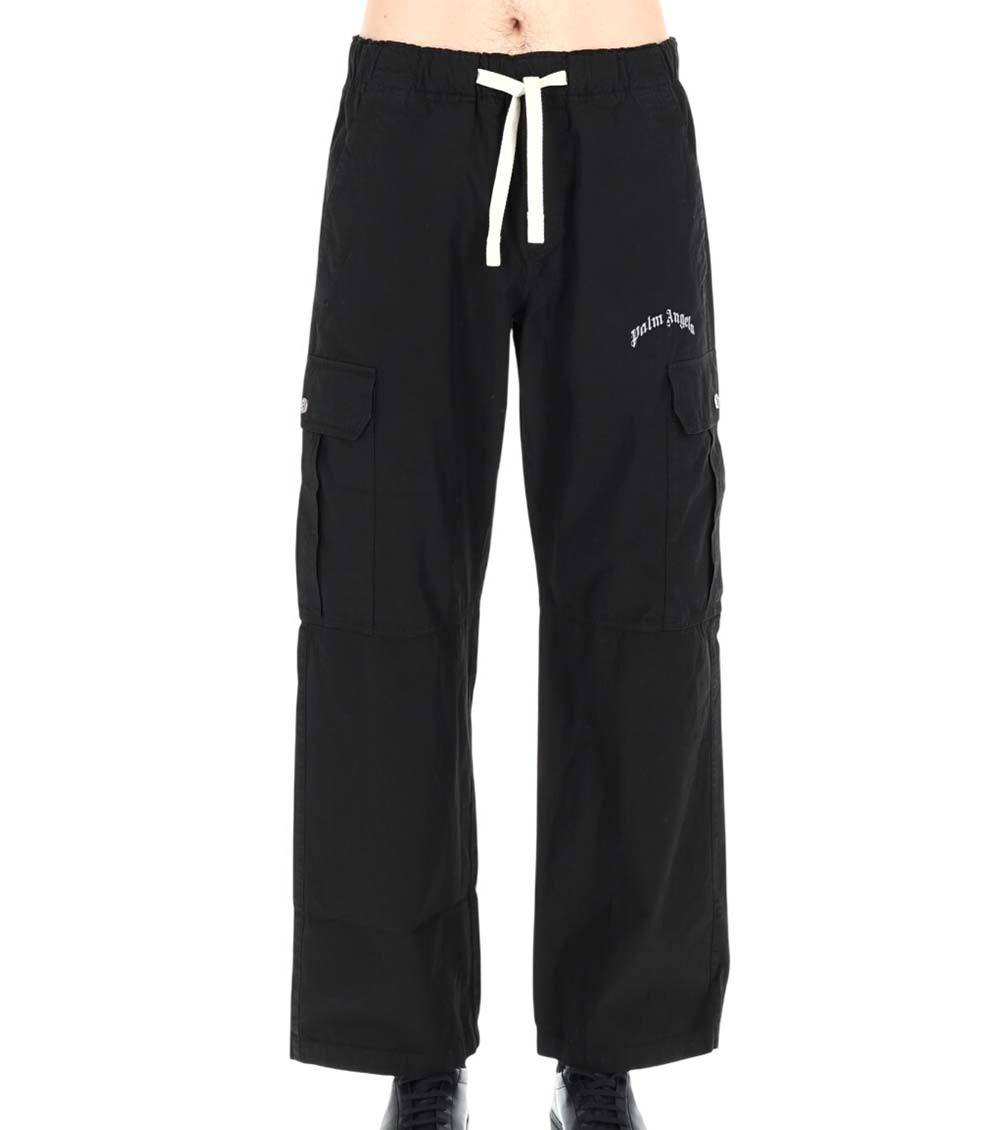 Black Relaxed Cargo Trousers