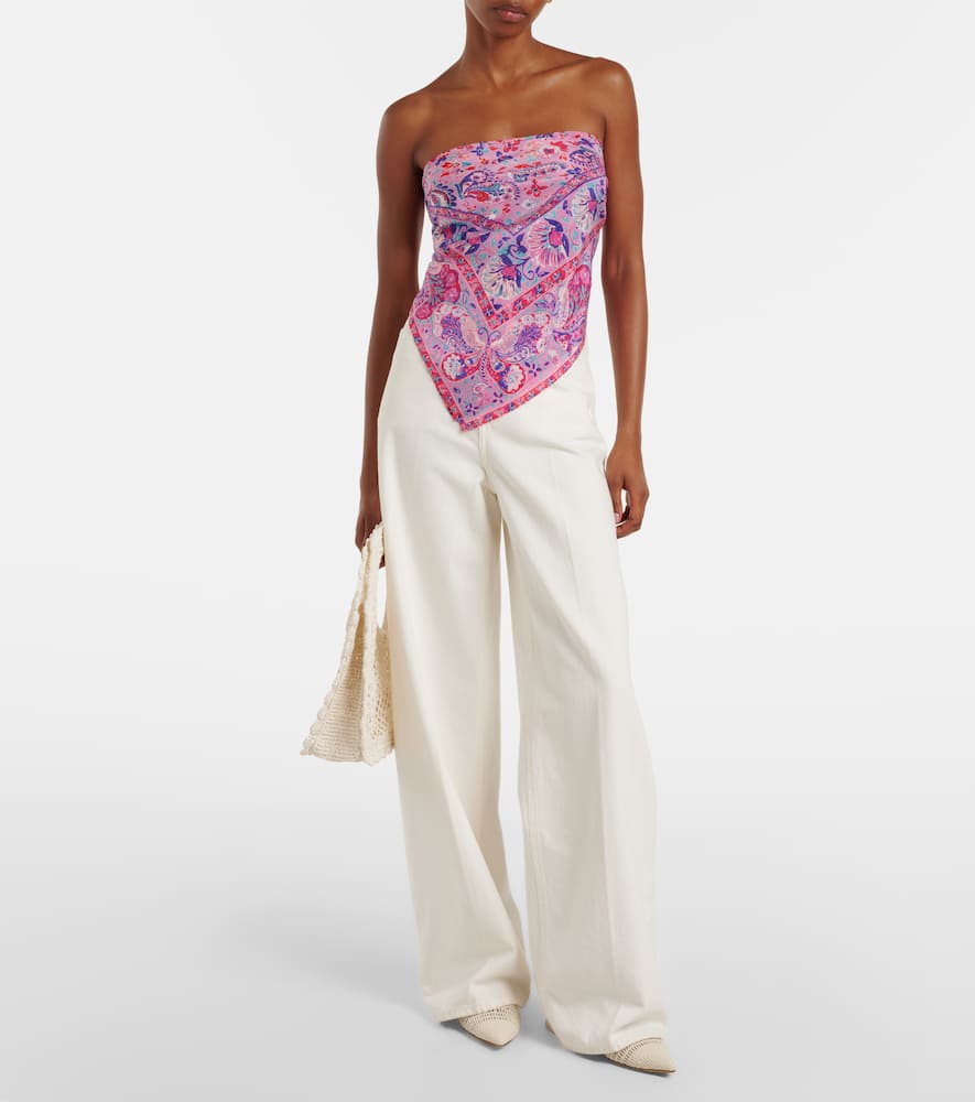 Menno printed silk top